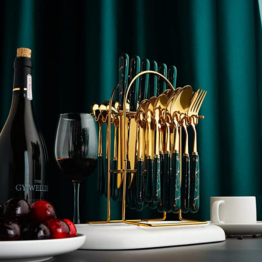 24K Gold Cutlery Set